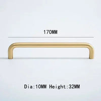 2.52"-15.74" Nordic Brass Long Furniture Handles Wardrobe Kitchen Cupboard Cloakroom Bedside Cabinet Handle Bedroom Accessories-Letifly Lights and Decor