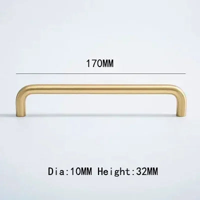 2.52"-15.74" Nordic Brass Long Furniture Handles Wardrobe Kitchen Cupboard Cloakroom Bedside Cabinet Handle Bedroom Accessories-Letifly Lights and Decor