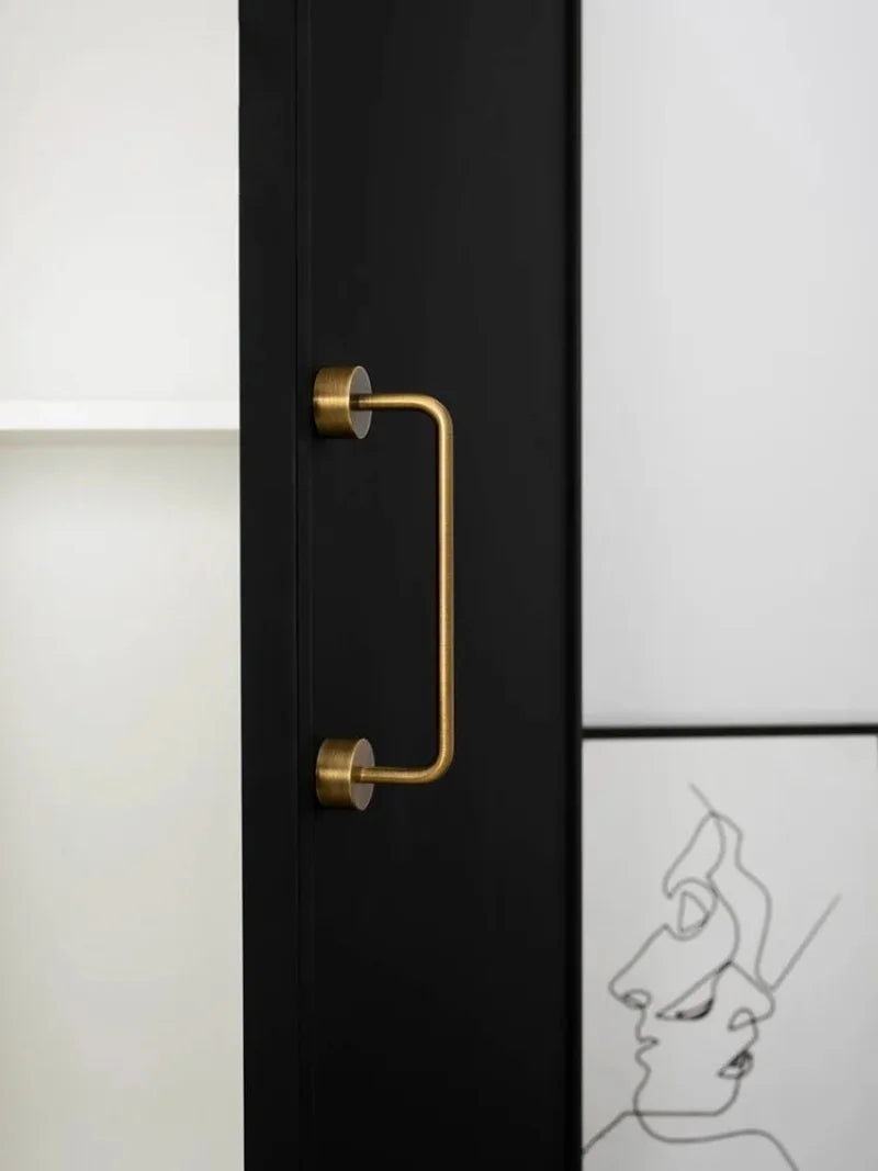Antique Brass Furniture Handles with Backplate Wardrobe Kitchen Cupboard Cloakroom Bedside Cabinet Handle Bedroom Accessories-Letifly Lights and Decor