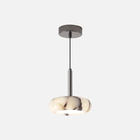 Eclipse Mini Pendant Lamp Luxury Black Round Natural Stone Pendant Lamp High-end Bedroom Bedside LED Chandelier Living room Decoration Home Hanging Lights