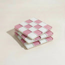 Pixel Checkered Tile Coasters