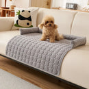 Pet Bed Quilted Plush Sleeping Mat with Bolstered Edges Soft Indoor Pet Lounger for Cats and Small Dogs - Letifly Lights and Decor