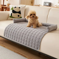 Pet Bed Quilted Plush Sleeping Mat with Bolstered Edges Soft Indoor Pet Lounger for Cats and Small Dogs - Letifly Lights and Decor