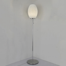 Silk Shades Elegant table and floor lamps polished chrome base diffused light lampshade for bedroom and living room