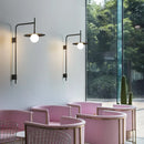Long Pole Wall Lamp adjustable metal arm industrial wall lamp