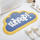 Plush Bath Mat Soft Anti-Slip Absorbent Waterproof with Playful Design