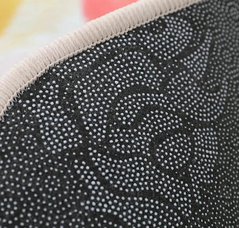 Plush Bath Mat Soft Anti-Slip Absorbent Waterproof with Playful Design