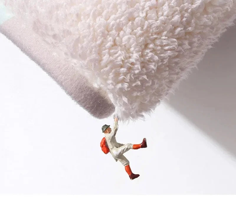 Plush Bath Mat Soft Anti-Slip Absorbent Waterproof with Playful Design