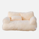 Non-slip Soft plush pet sofa with thick cushion anti-slip base and pillow