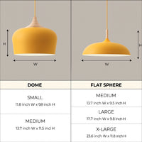 Soft Pastel Palette Pendant Lights in Metal & Wood - Final Sale-Letifly Lights and Decor