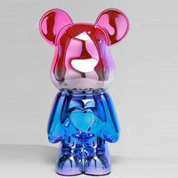 Space Bear Metallic Sculpture Figurine-Letifly Lights and Decor