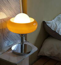 Starburst Retro Glass & Chrome LED Table & Floor Lamp-Letifly Lights and Decor