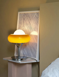 Starburst Retro Glass & Chrome LED Table & Floor Lamp-Letifly Lights and Decor