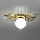 Sun Rays Glass & Gold Ceiling Lamp-Letifly Lights and Decor