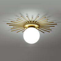 Sun Rays Glass & Gold Ceiling Lamp-Letifly Lights and Decor