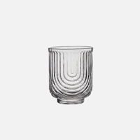 Vintage Glass Cup textured glass cups for hot and cold drinks borosilicate glass cups