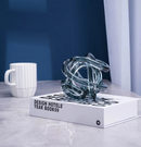 Handcrafted twisted coil glass sculpture minimalist desk decoration