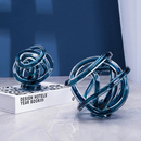 Handcrafted twisted coil glass sculpture minimalist desk decoration
