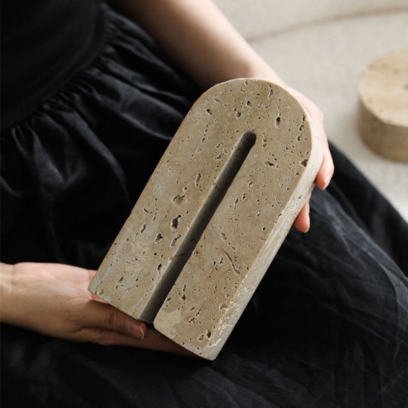 U Tower Stone Book Stand Holder