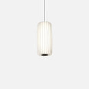 Silk Pendant Light modern fabric hanging lamp with black frame adjustable height