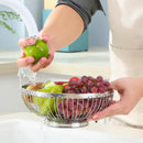 Verge Wire Basket Set stainless steel wire fruit basket modern kitchen bowl polished silver produce holder