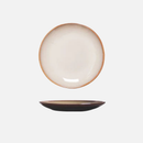 Vibrant glaze ceramic shallow plates contrast plates vintage dinnerware