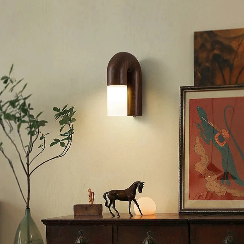 Vintage Ash Wood Wall Lamp-Letifly Lights and Decor