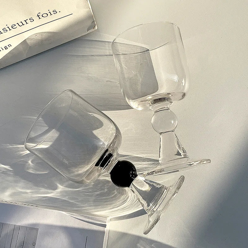 Vintage Clear Wine Glass