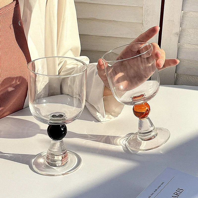 Vintage Clear Wine Glass