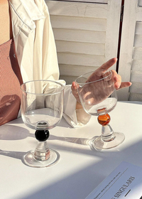 Vintage Clear Wine Glass
