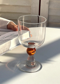 Vintage Clear Wine Glass