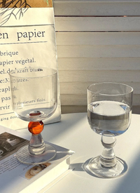 Vintage Clear Wine Glass