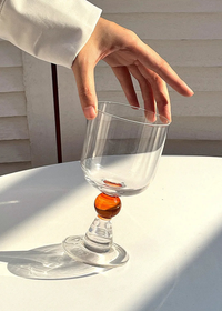 Vintage Clear Wine Glass