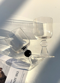 Vintage Clear Wine Glass