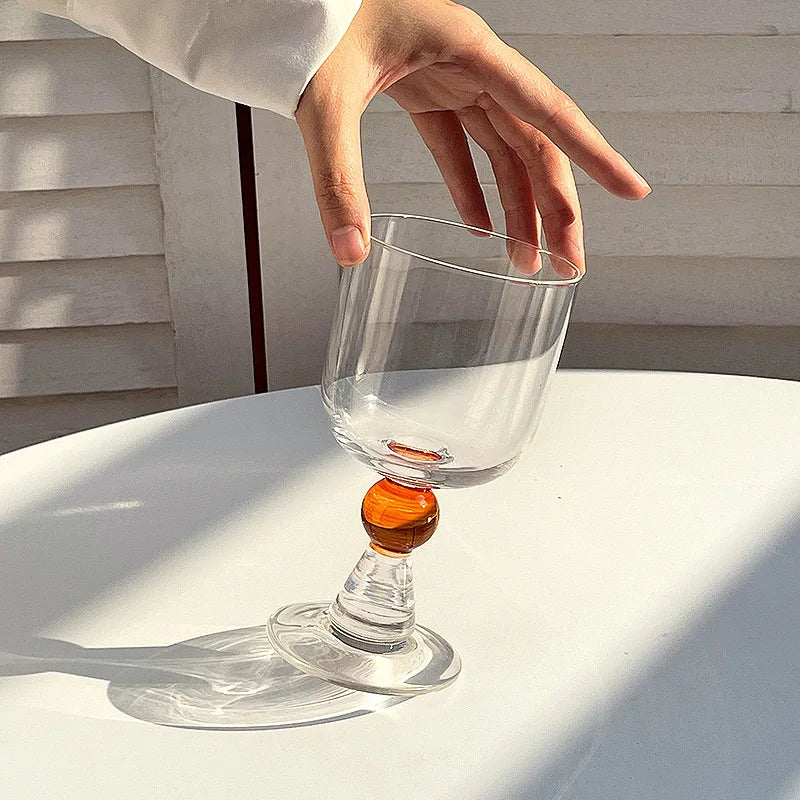 Vintage Clear Wine Glass