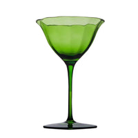 Vintage Green Wine Glass