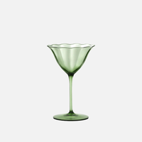 Vintage Green Wine Glass