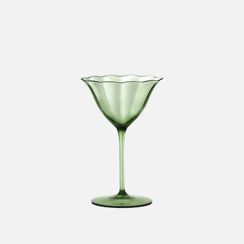 Vintage Green Wine Glass
