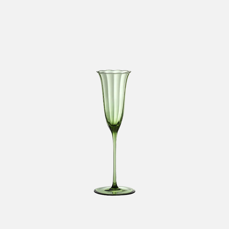 Vintage Green Wine Glass