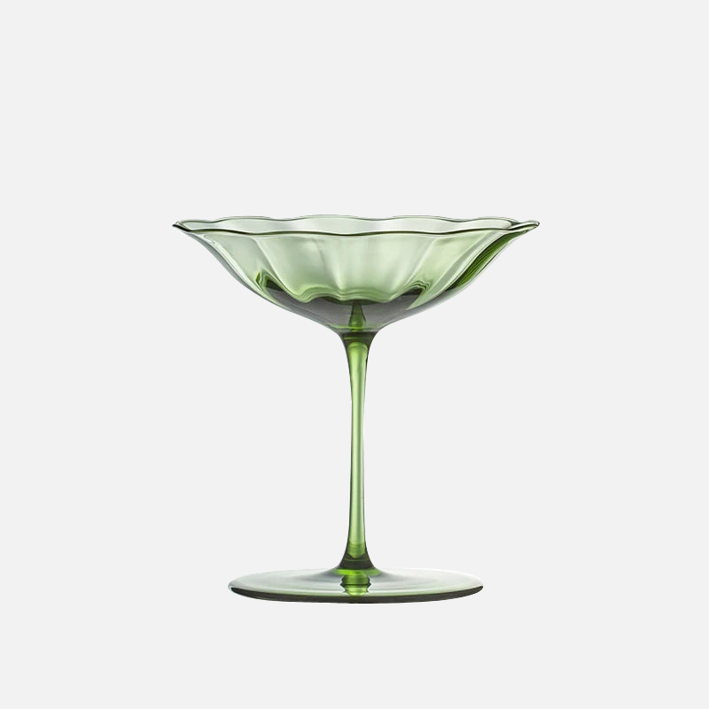 Vintage Green Wine Glass