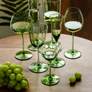 Vintage Green Wine Glass