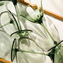 Vintage Green Wine Glass