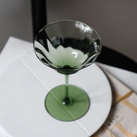 Vintage Green Wine Glass