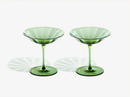 Vintage Green Wine Glass