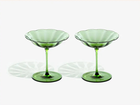 Vintage Green Wine Glass