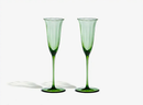 Vintage Green Wine Glass