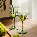 Vintage Green Wine Glass