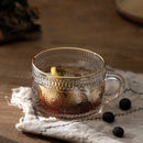 Vintage Texture Glass Cup with Handle