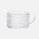 Vintage Texture Glass Cup with Handle