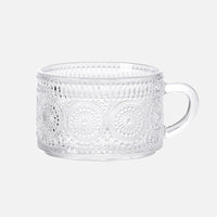 Vintage Texture Glass Cup with Handle